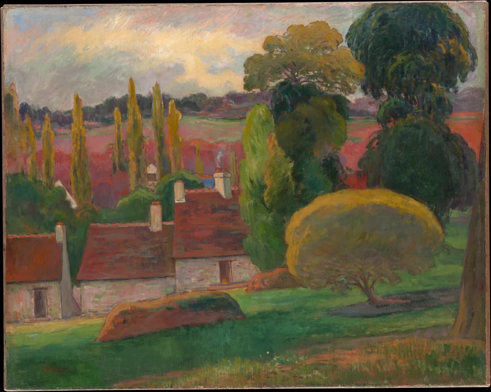 Cultural archive image of “A Farm in Brittany”, catalogued as Paintings, dating to ca. 1894, associated with Brittany. Medium: Oil on canvas. Dimensions: 28 1/2 x 35 5/8 in.