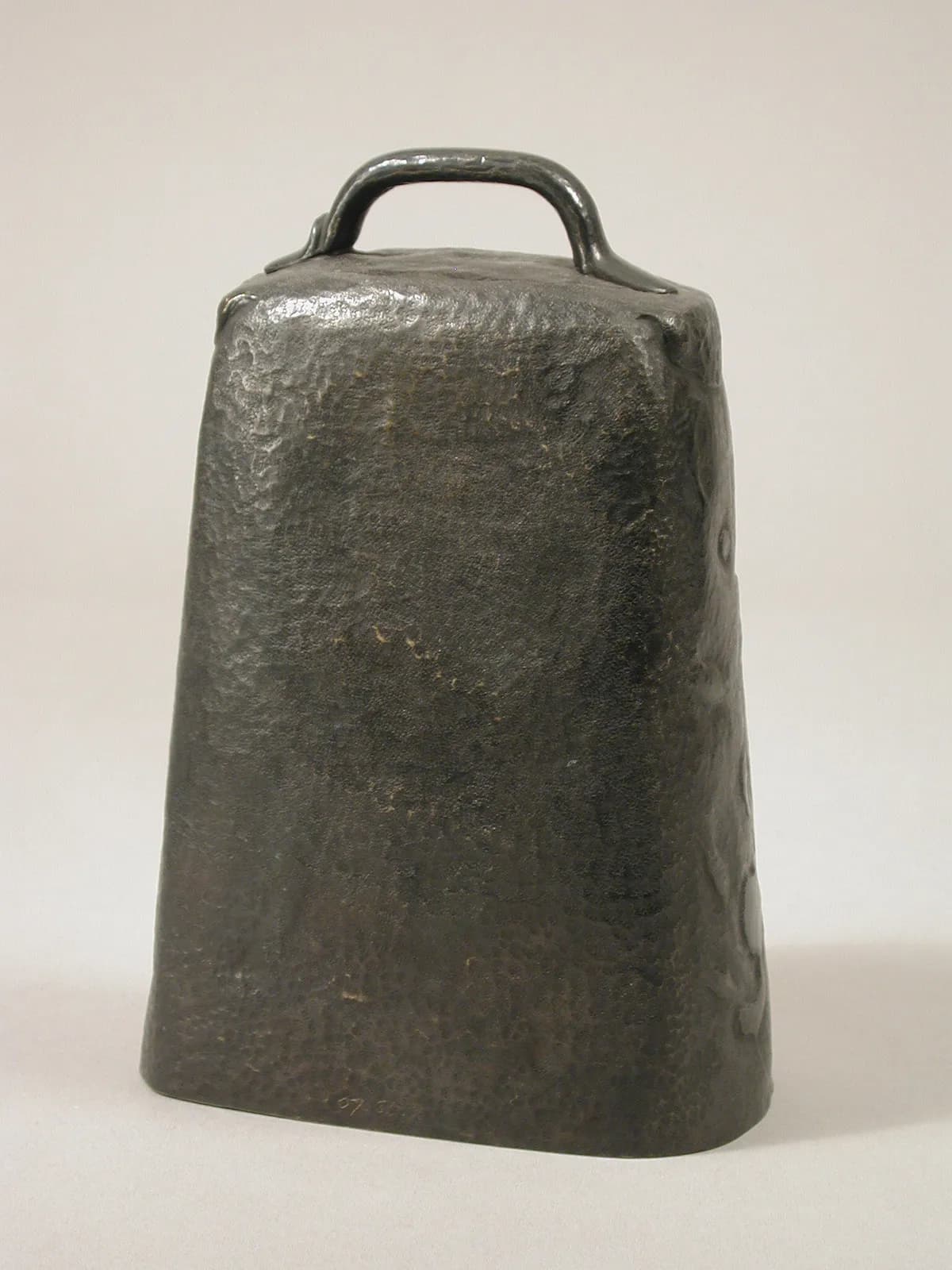 Cultural archive image of “Bell of Saint Patrick”, catalogued as Irish, dating to early medieval (bell); shrine c. 1100. Medium: Iron, sheet. Dimensions: Overall: 7 11/16 x 5 1/4 x 3 1/4 in.