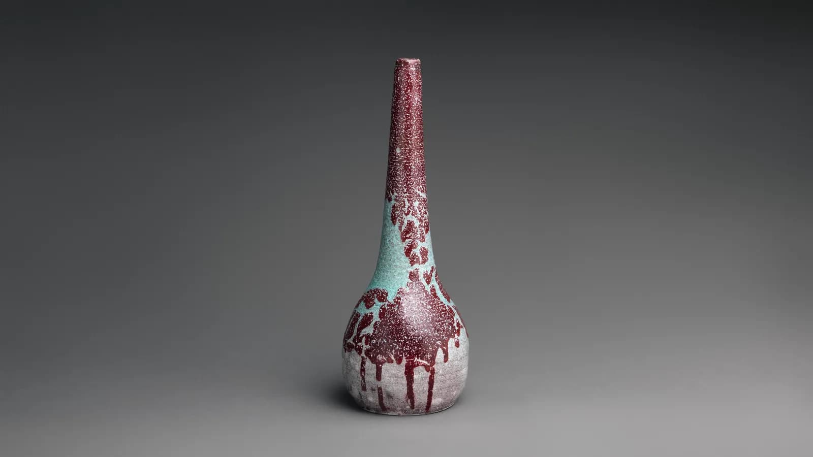 Cultural archive image of “Bottle vase”, catalogued as Ceramics-Porcelain, dating to ca. 1890. Medium: Porcelain. Dimensions: Overall (confirmed): 16 15/16 × 7 1/2 × 7 1/2 in., 11 lb.