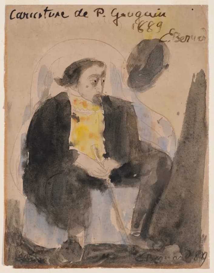 Cultural archive image of “Caricature of Paul Gauguin”, catalogued as France, 19th century, dating to 1889, associated with France, 19th century.