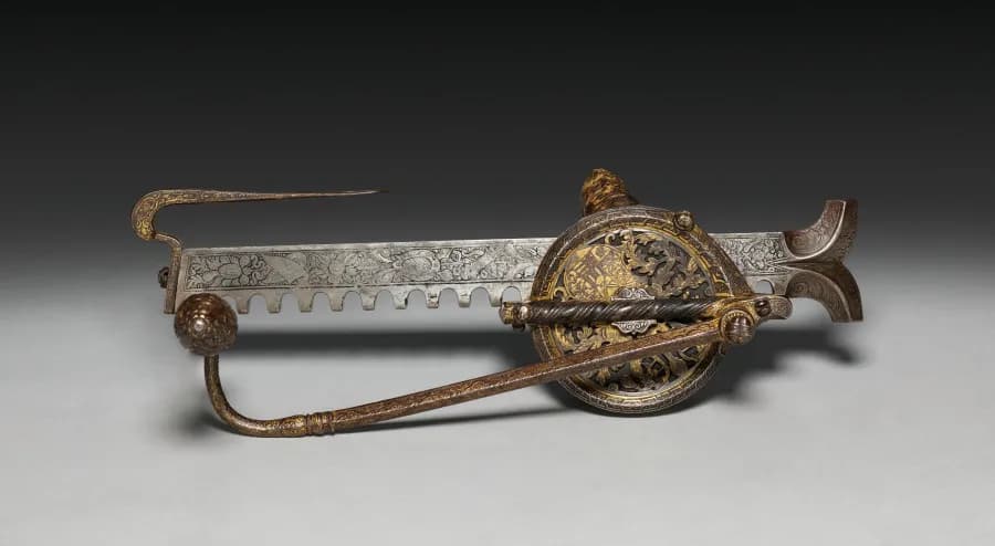 Cultural archive image of “Cranequin with Arms of Elector Augustus I of Saxony”, catalogued as Germany, Saxony, 16th century, dating to c. 1553–73, associated with Germany, Saxony, 16th century.