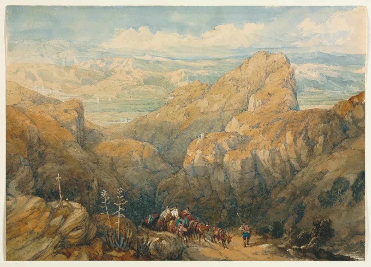 Cultural archive image of “Descent into the Plain of Granada”, catalogued as England, 19th century, dating to 1834, associated with England, 19th century.