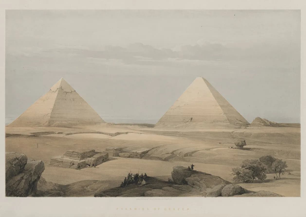 Cultural archive image of “Egypt and Nubia, Volume II: Pyramids of Geezeh”, catalogued as England, 19th century, dating to 1848, associated with England, 19th century.
