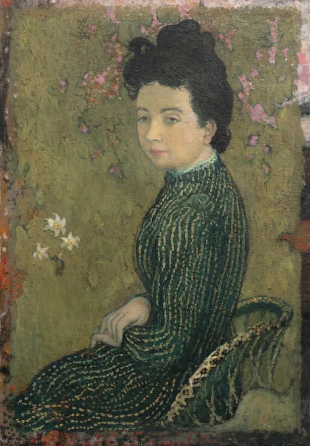 Cultural archive image of “Eva Meurier in a Green Dress”, catalogued as France, 19th century, dating to 1891, associated with France, 19th century.