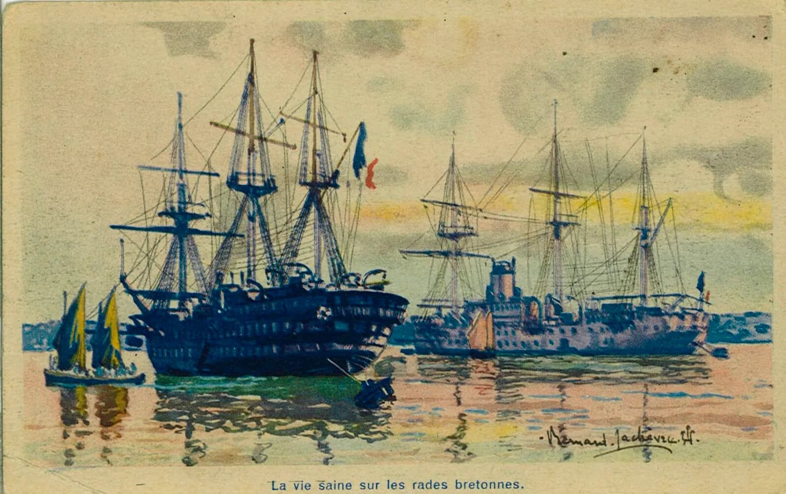 La vie saine sur les rades bretonnes. 8, L'école des apprentis marins à Brest…