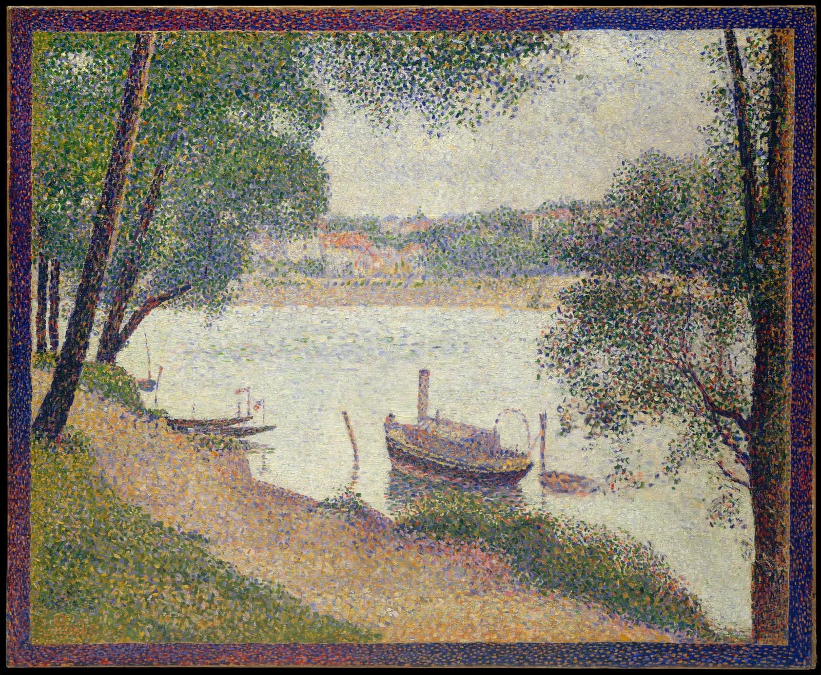 Cultural archive image of “Gray Weather, Grande Jatte”, catalogued as Paintings, dating to ca. 1886–88. Medium: Oil on canvas. Dimensions: 27 3/4 x 34 in.