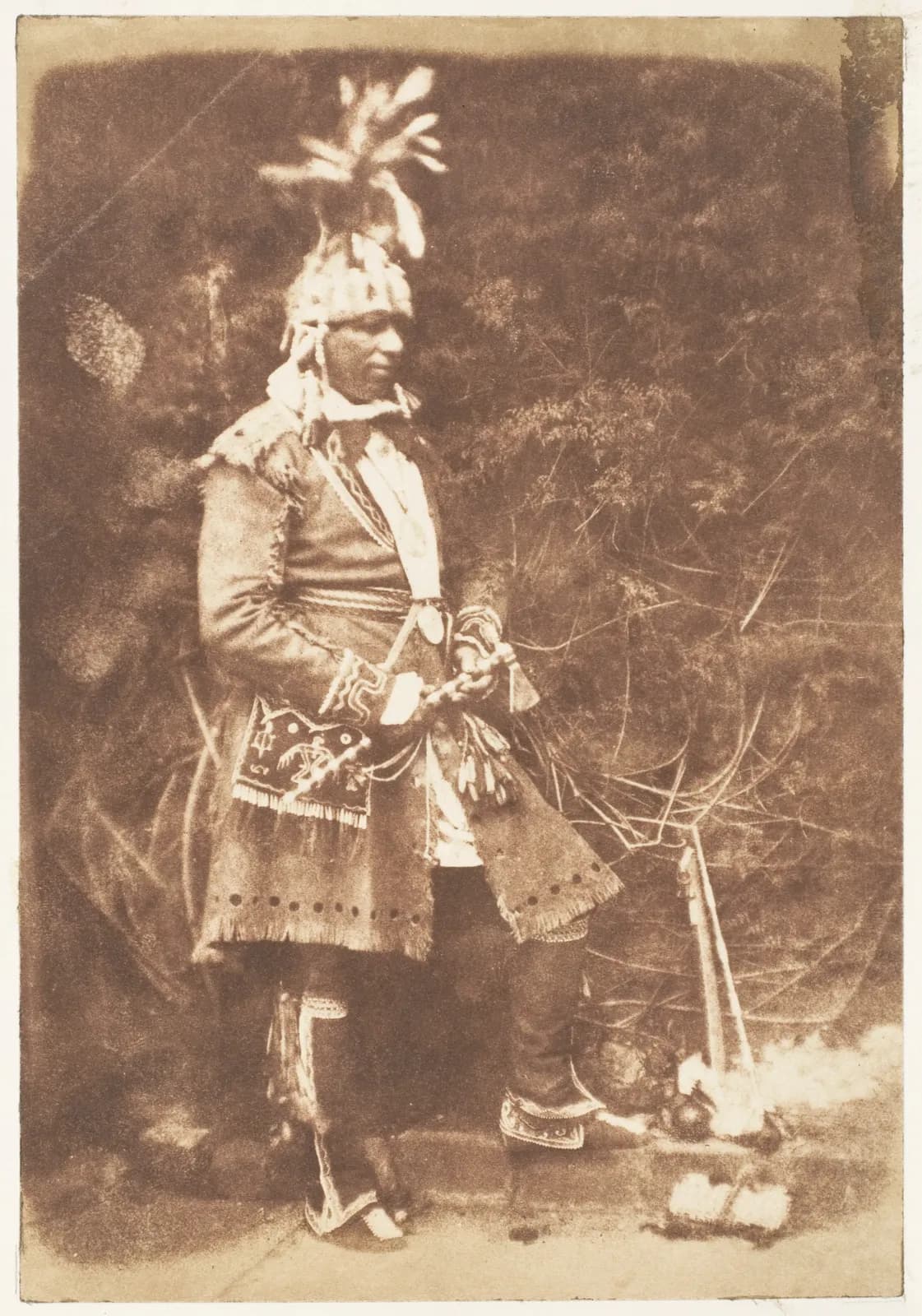 Cultural archive image of “Kahkewāquonāby or Reverend Peter Jones”, catalogued as Photographs, dating to 1845. Medium: Salted paper print from paper negative.