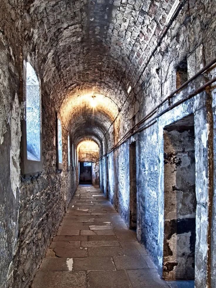 Cultural archive image of “Kilmainham Gaol was built in 1796 on the south side of Dublin and held everyone from pe…”, associated with Dublin.