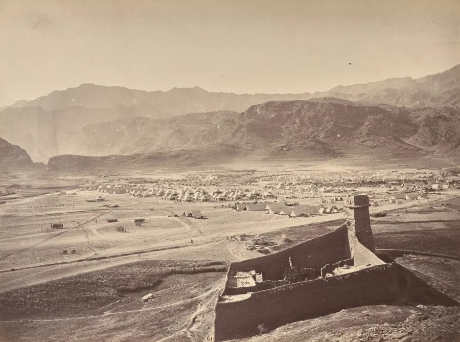 Cultural archive image of “Landi Kotal Camp”, catalogued as Ireland, dating to 1878–80, associated with Ireland. Afghanistan, February 1880: Landi Kotal Camp, 1878–80.