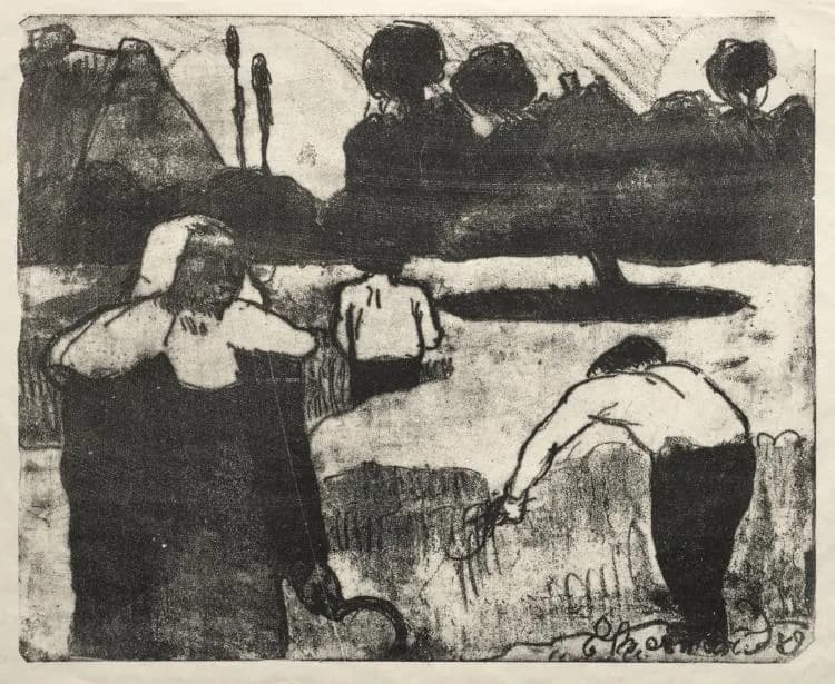 Cultural archive image of “Les Bretonneries: The Harvesters (Les Moissonneurs)”, catalogued as France, 19th century, dating to 1889, printed 1896, associated with France, 19th century.