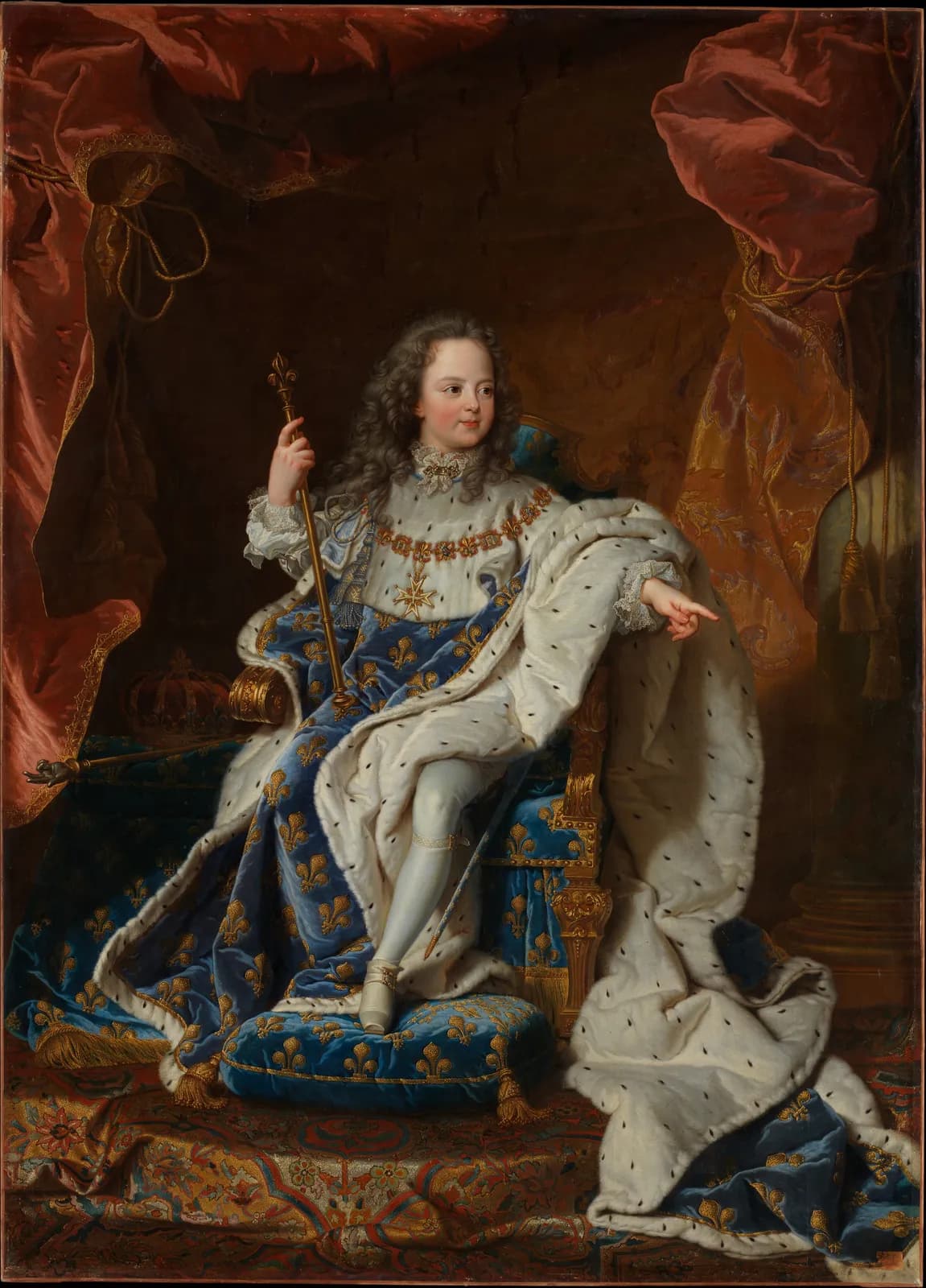 Cultural archive image of “Louis XV (1710–1774) as a Child”, catalogued as Paintings, dating to ca. 1716–24. Medium: Oil on canvas. Dimensions: 77 x 55 1/2 in.