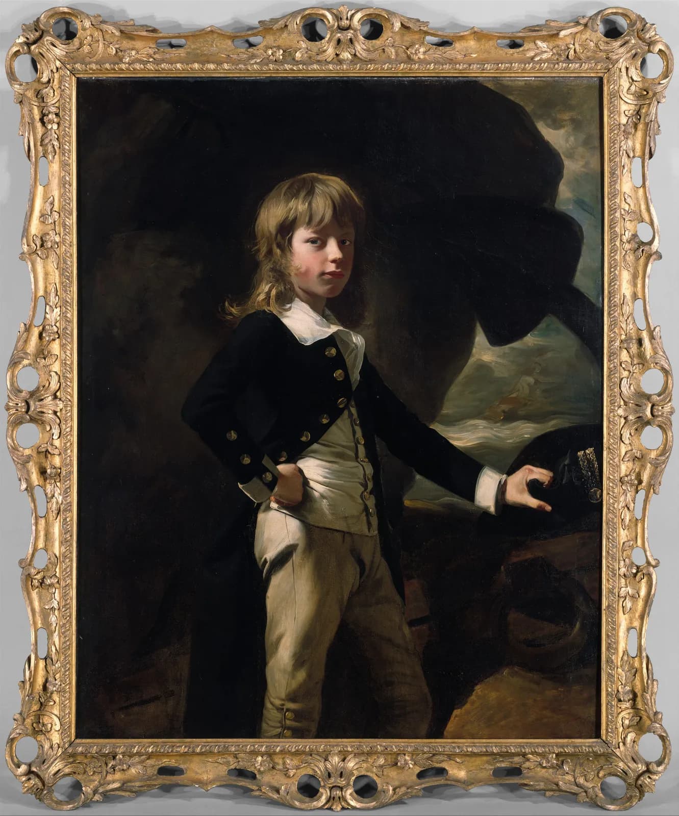 Cultural archive image of “Midshipman Augustus Brine”, catalogued as American, dating to 1782. Medium: Oil on canvas. Dimensions: 50 x 40 in.