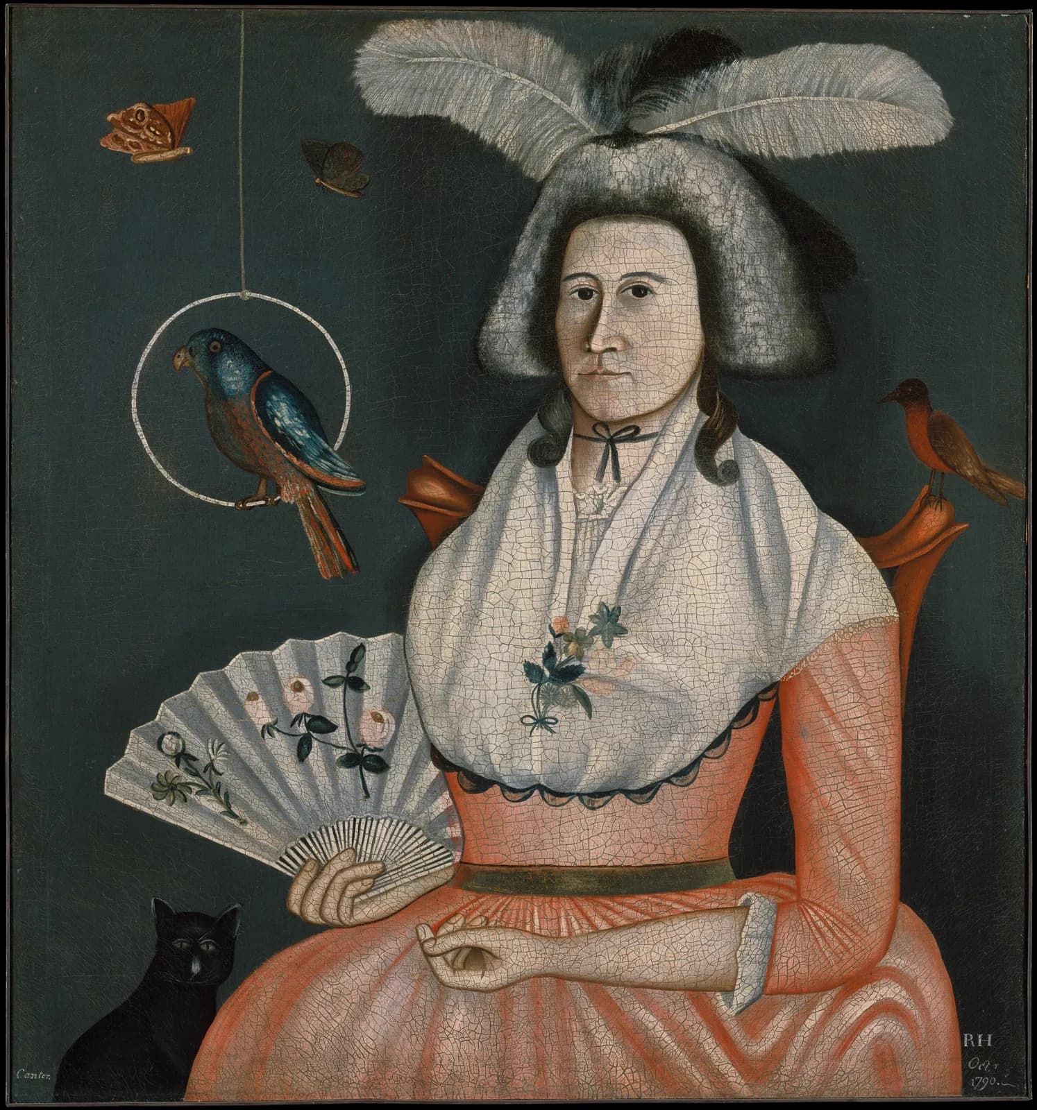 Cultural archive image of “Molly Wales Fobes”, catalogued as American, dating to 1790, associated with Wales. Medium: Oil on canvas. Dimensions: 34 1/4 x 32 in.
