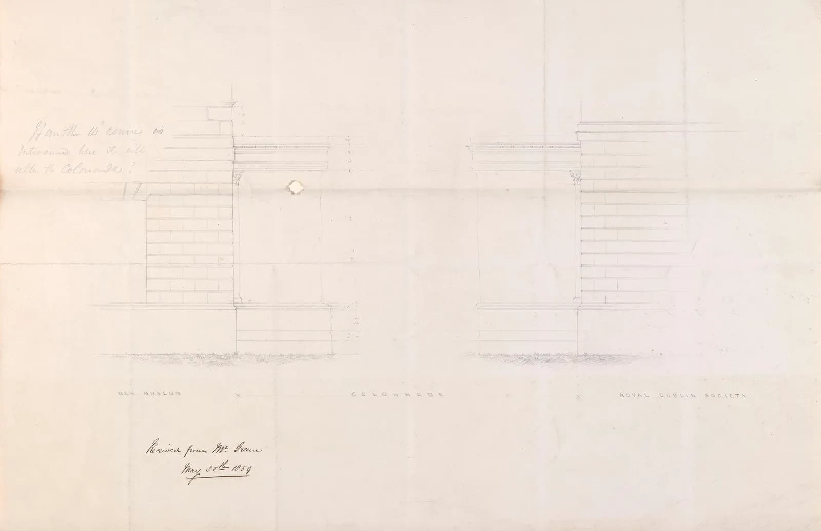 A Comparison of the West Corners of the Natural History Museum and the National Gallery of Ireland