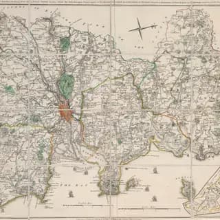 A Map of County Dublin Divided in Barony's Reduced from an Actual Survey in Four Sheets by John Rocque