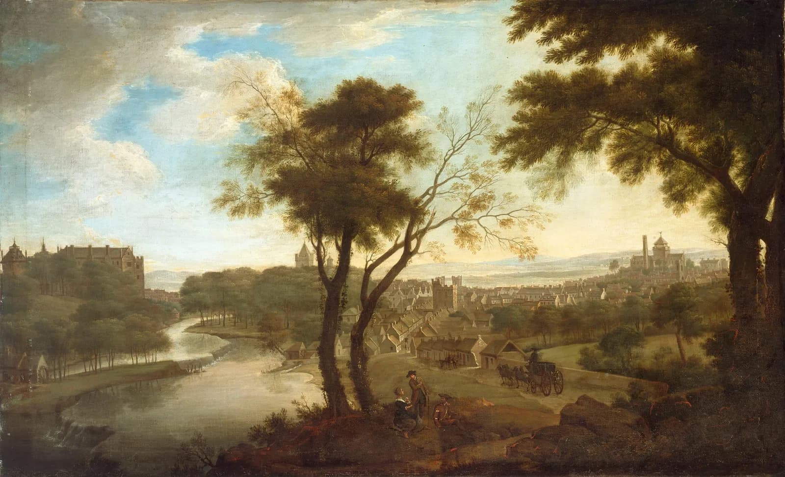 Cultural archive image of “A Panorama of Kilkenny”, catalogued as Thomas Mitchell, dating to c.1760, associated with Kilkenny, Ireland. Artist: Thomas Mitchell. Object number: NGI.4467.