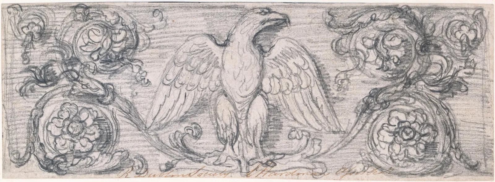 Cultural archive image of “An Ornamental Panel with an Eagle”, catalogued as Unknown Artist, Ireland, 19th century, dating to 19th century. Artist: Unknown Artist, Ireland, 19th century.