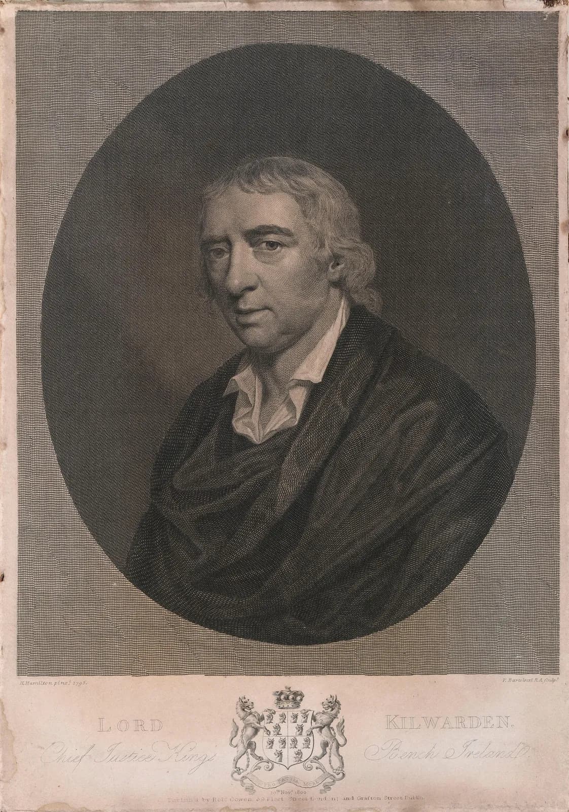 Arthur Wolfe, 1st Viscount Kilwarden, (1739-1803), Lord Chief Justice of Ireland