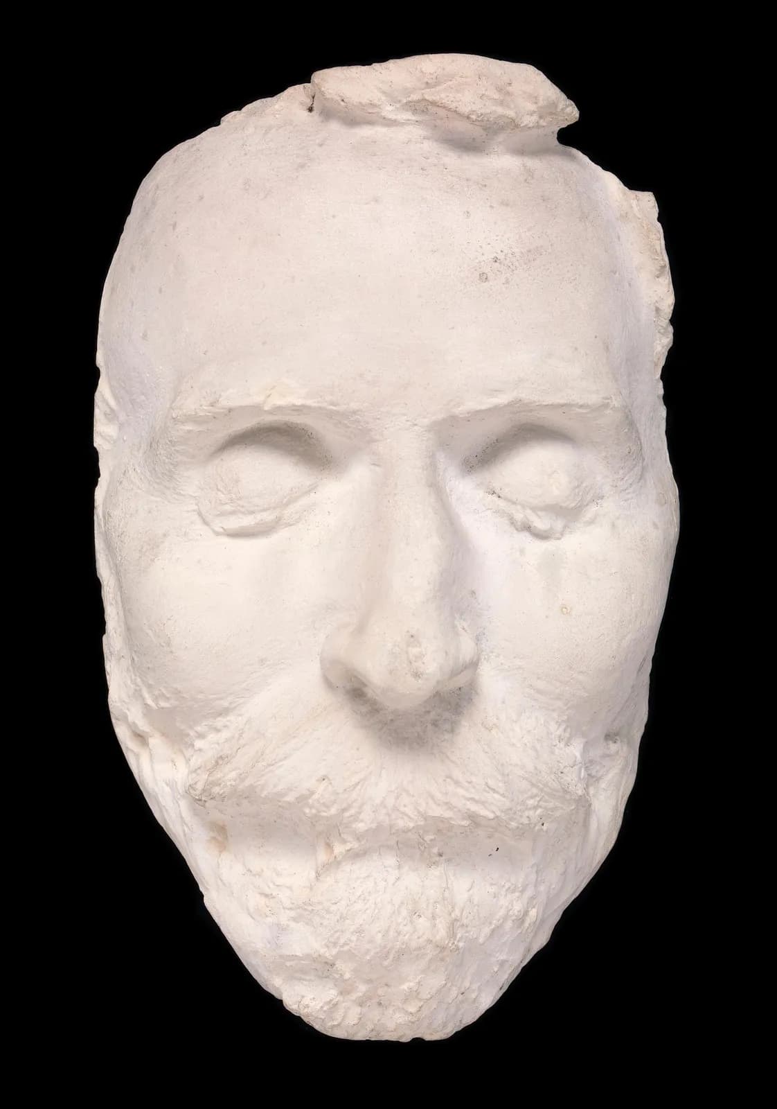 Cultural archive image of “Cast of Death Mask of John Mitchel (1815-1875), Agitator and Author of 'Jail Journey'”, catalogued as Thomas Farrell, dating to 1875. Artist: Thomas Farrell. Medium: Plaster.