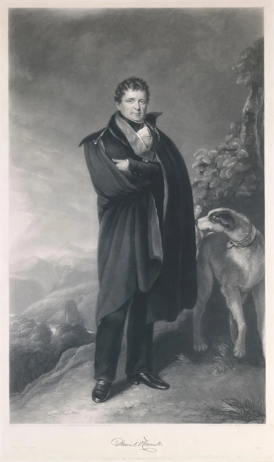 Cultural archive image of “Daniel O'Connell, M.P. (1775-1847), Statesman”, catalogued as William Ward the Younger. Artist: William Ward the Younger.