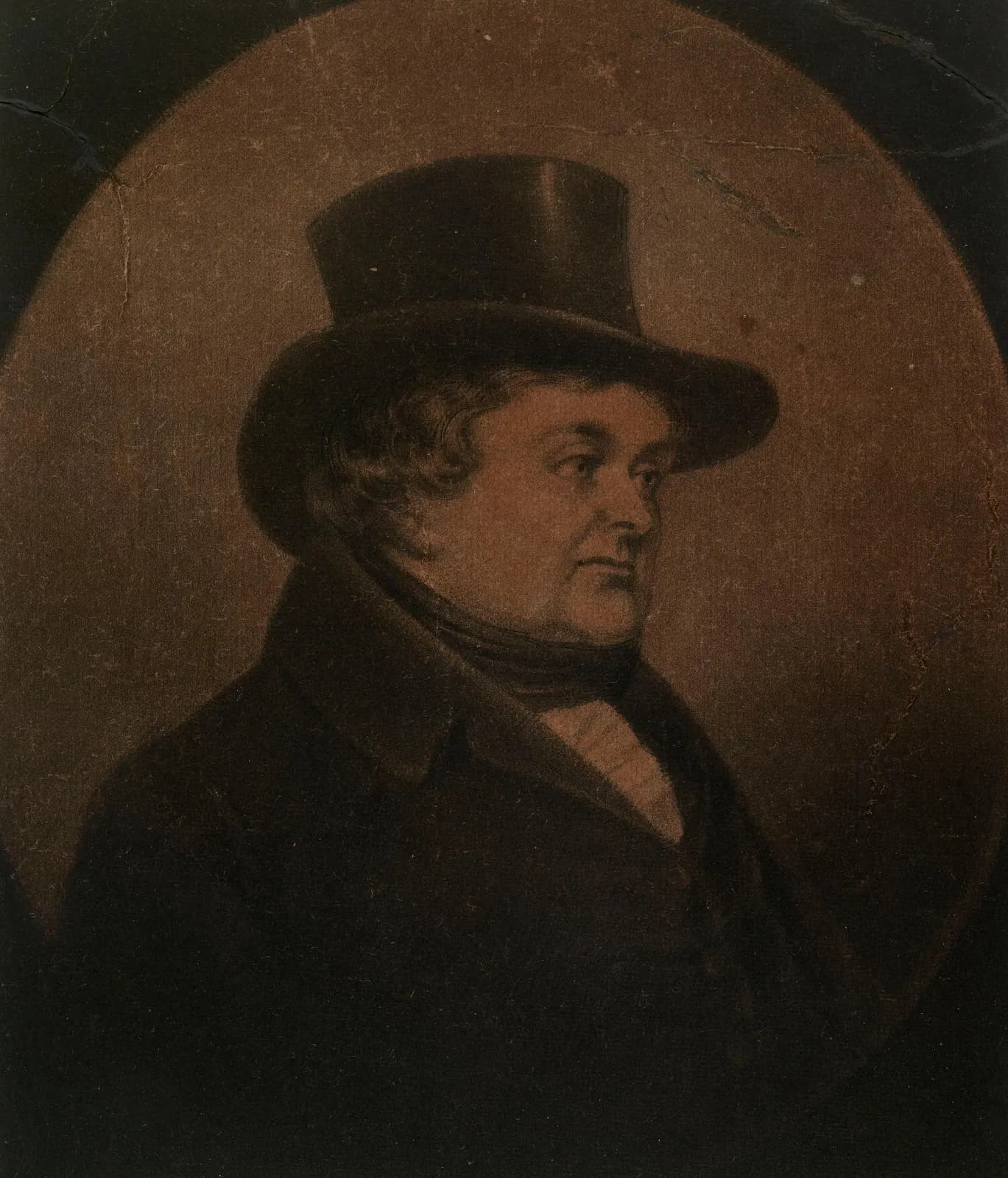 Cultural archive image of “Daniel O'Connell, M.P., (1775-1847), Statesman”, catalogued as Unknown Artist, Ireland, 19th century, dating to c.1840; Engraving Date: c.1840. Artist: Unknown Artist, Ireland, 19th century.