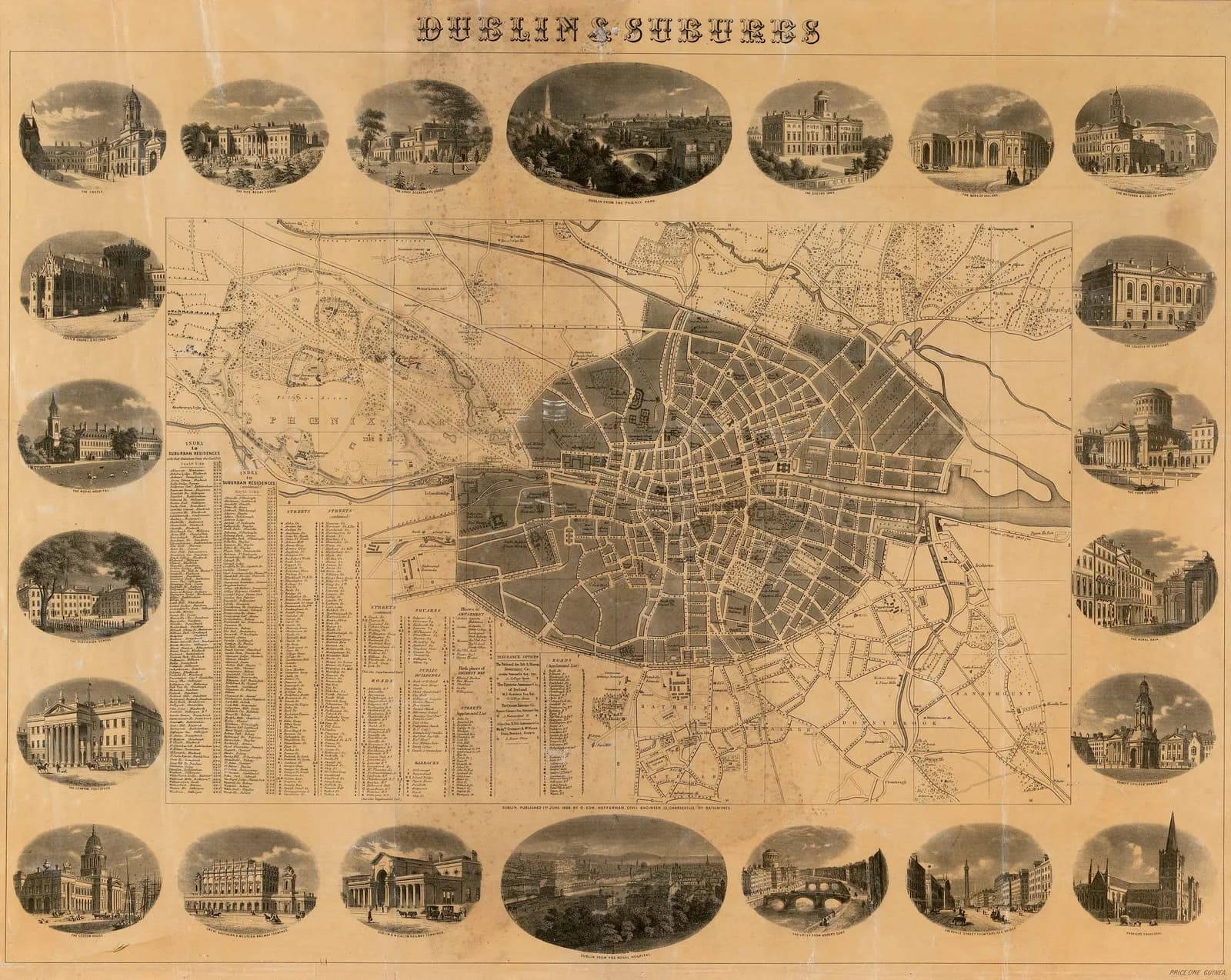 Cultural archive image of “Dublin and its Suburbs”, catalogued as Unknown Artist, Ireland, 19th century, associated with Dublin, Ireland. Artist: Unknown Artist, Ireland, 19th century.