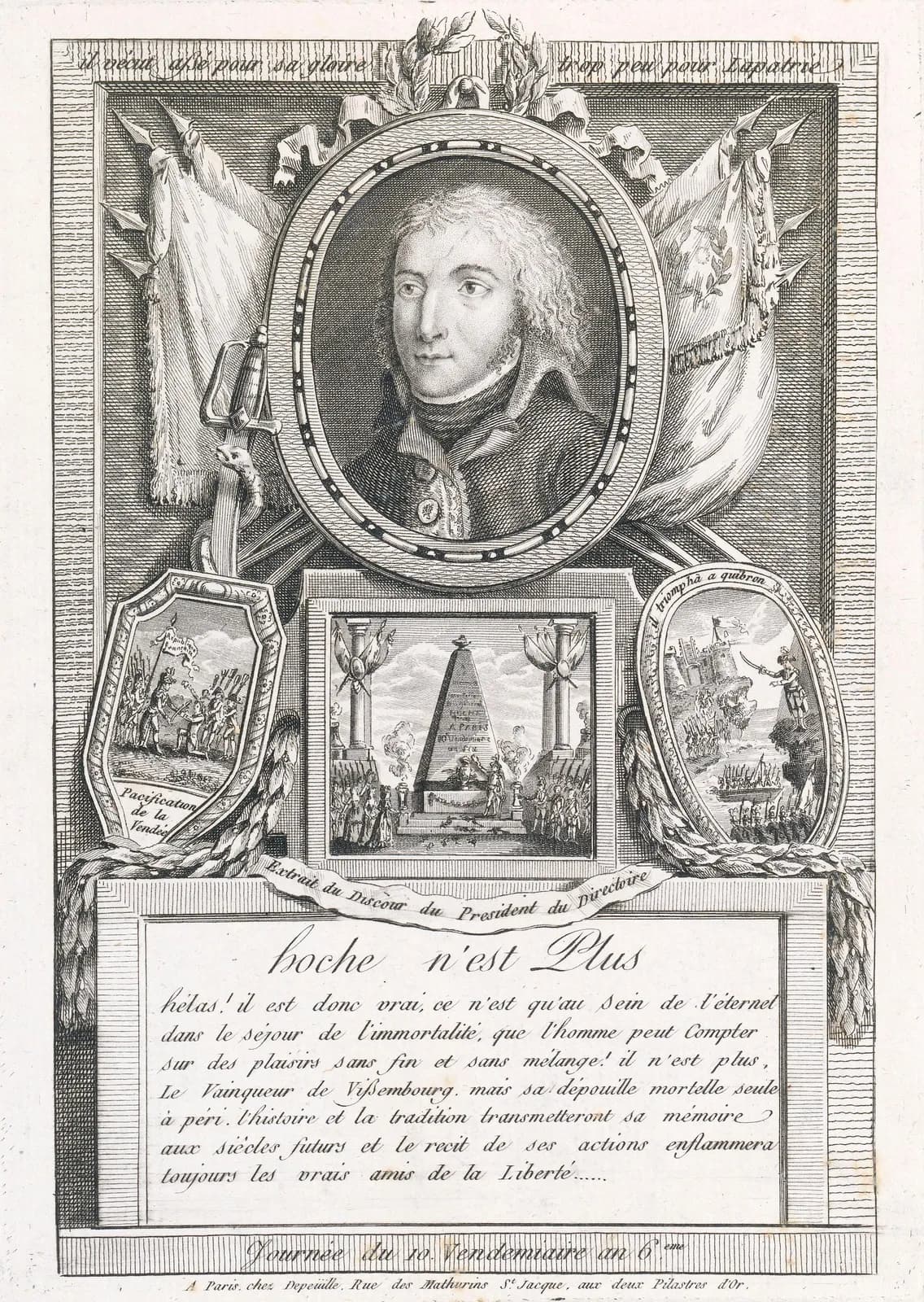 Cultural archive image of “General Lazare Hoche (1768-1797), French Republican Army, Commander of the French Forces in Ireland 1797”, catalogued as Unknown Artist, France, 18th century, dating to 1799. Artist: Unknown Artist, France, 18th…