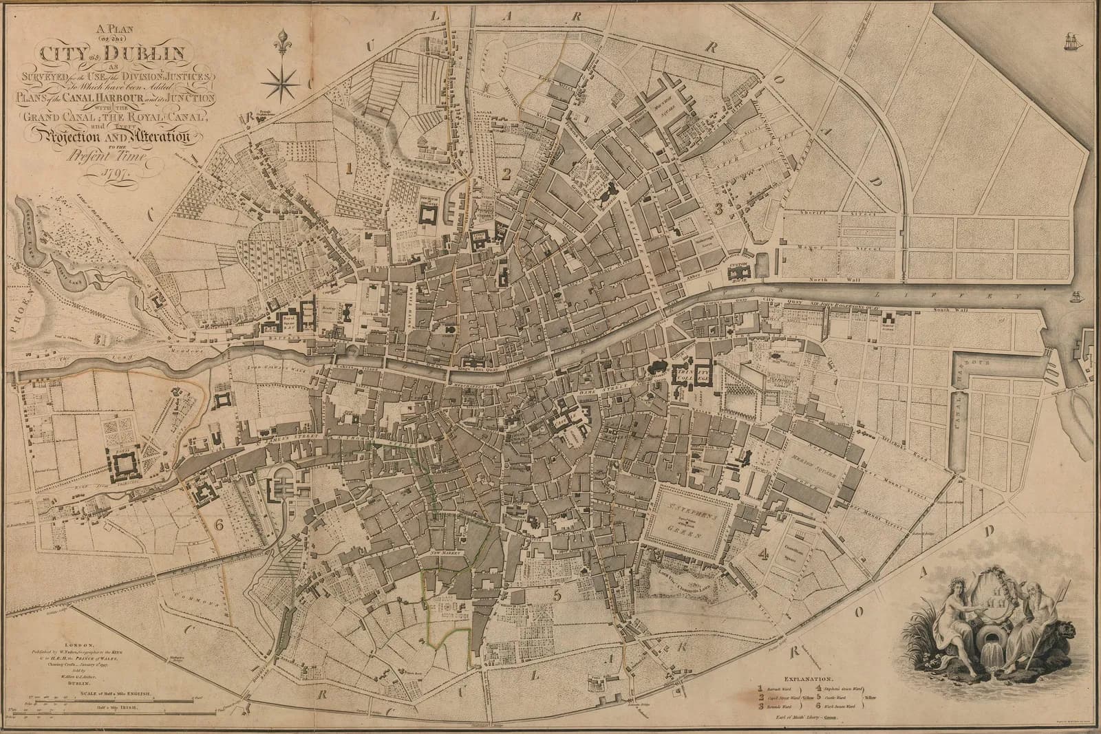 Map of Dublin in 1797