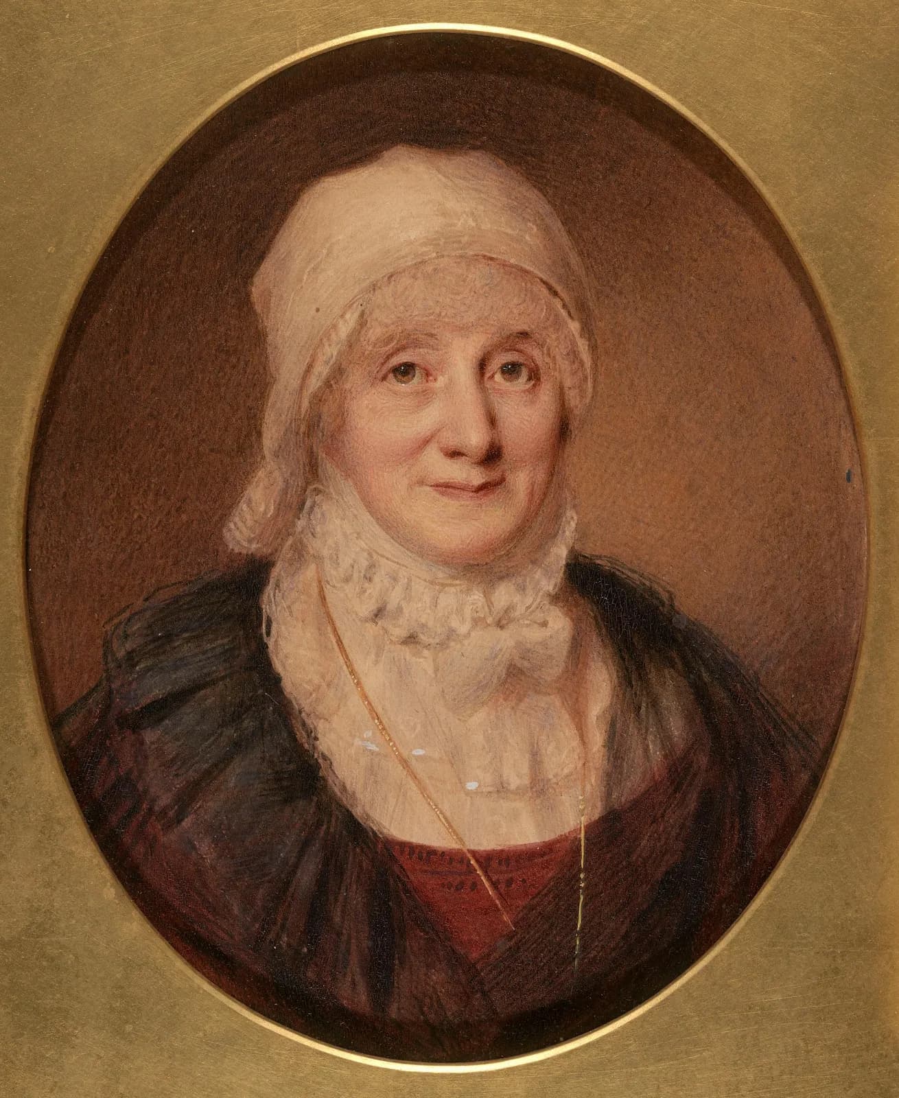 Cultural archive image of “Mrs John Hutton (née Dix), (b. c.1763)”, catalogued as Frederic William Burton, dating to 19th century. Artist: Frederic William Burton.