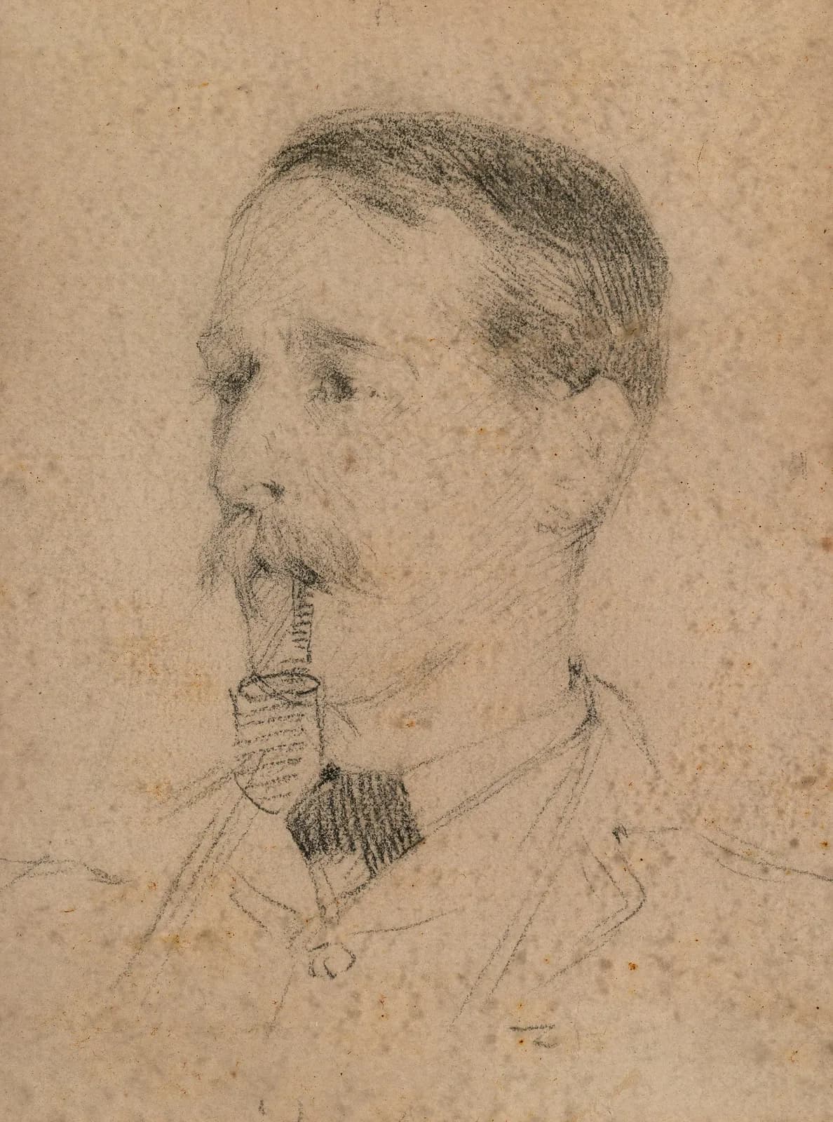 Cultural archive image of “Walter Osborne, (1859-1903), Artist”, catalogued as Nathaniel Hill. Artist: Nathaniel Hill. Medium: Charcoal on paper.