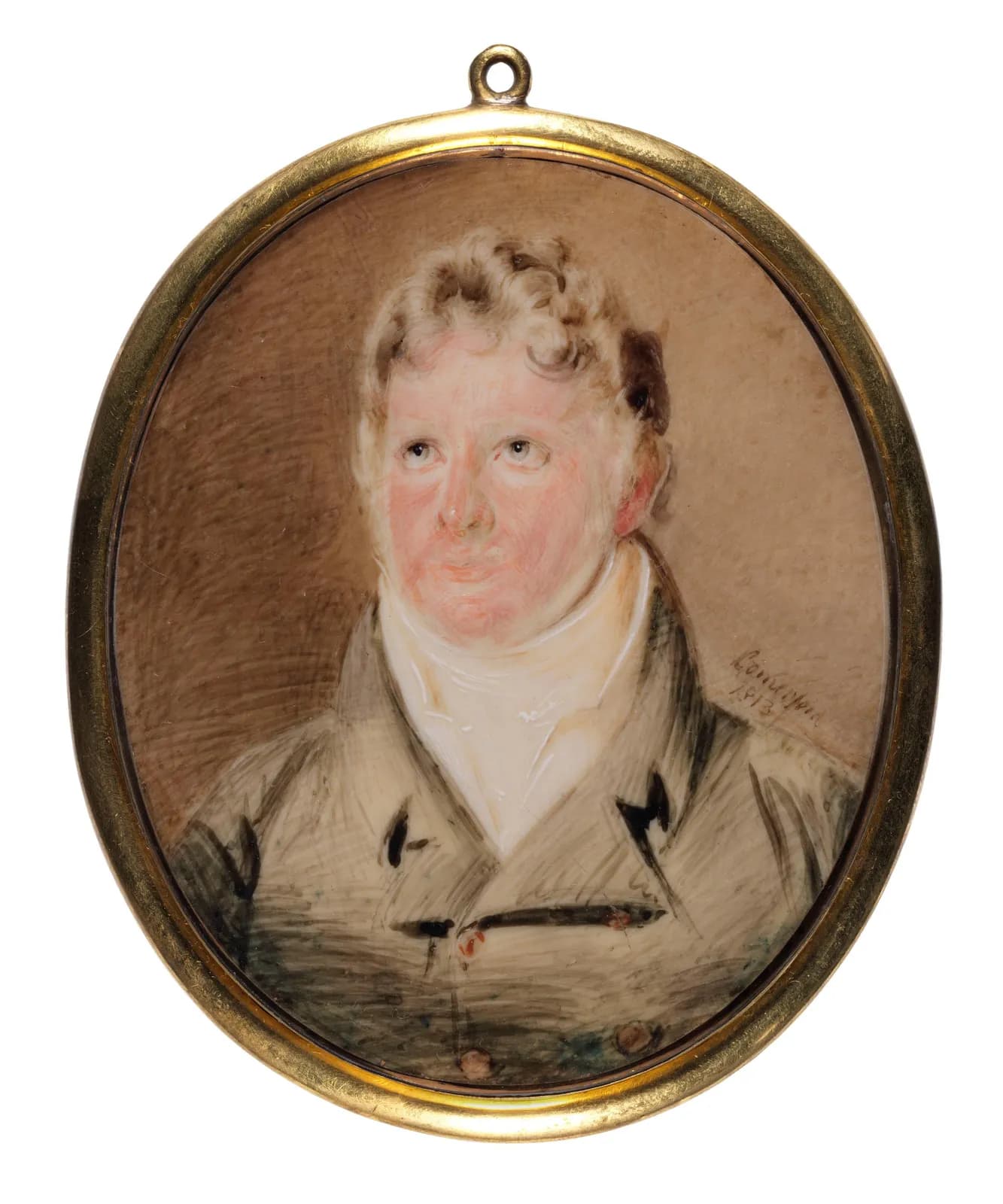 Cultural archive image of “William Casey of Springfield, County Clare”, catalogued as John Comerford, dating to 1813, associated with County Clare, Ireland. Artist: John Comerford. Medium: Watercolour on ivory.