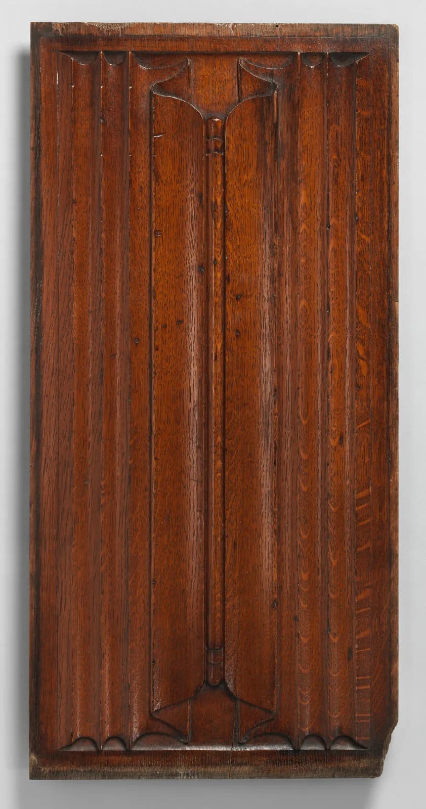 Cultural archive image of “Panel from the Palace of Westminster”, catalogued as Woodwork-Architectural, dating to ca. 1847. Medium: Oak. Dimensions: Overall (confirmed): 23 5/8 × 11 1/2 × 9/16 in.