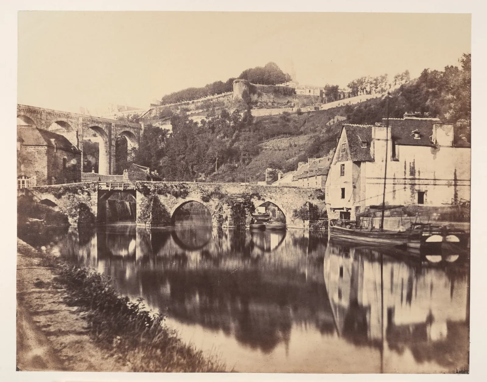Cultural archive image of “Port de Dinan, Brittany”, catalogued as Photographs, dating to 1856, associated with Brittany. Medium: Albumen silver print. The Elisha Whittelsey Collection, The Elisha Whittelsey Fund, 1963