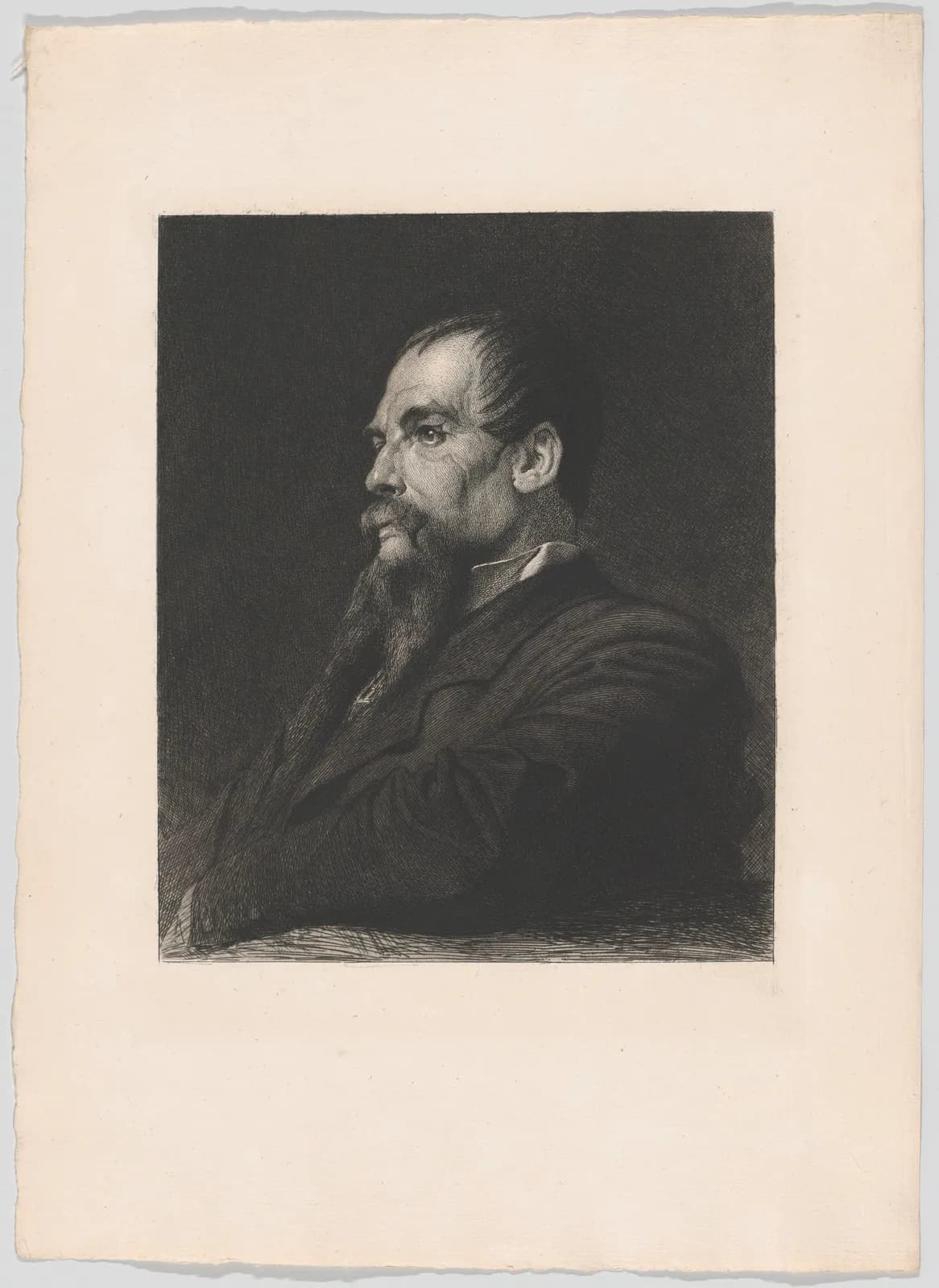 Portrait of Captain Burton, from "The Portfolio"