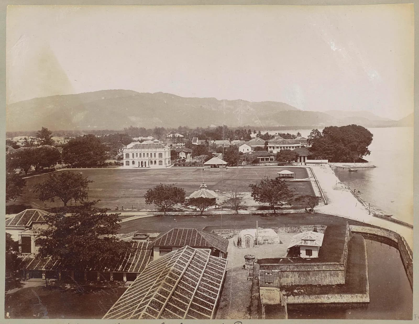 Sumatra, panorama fort Cornwall en Esplanade te Penang