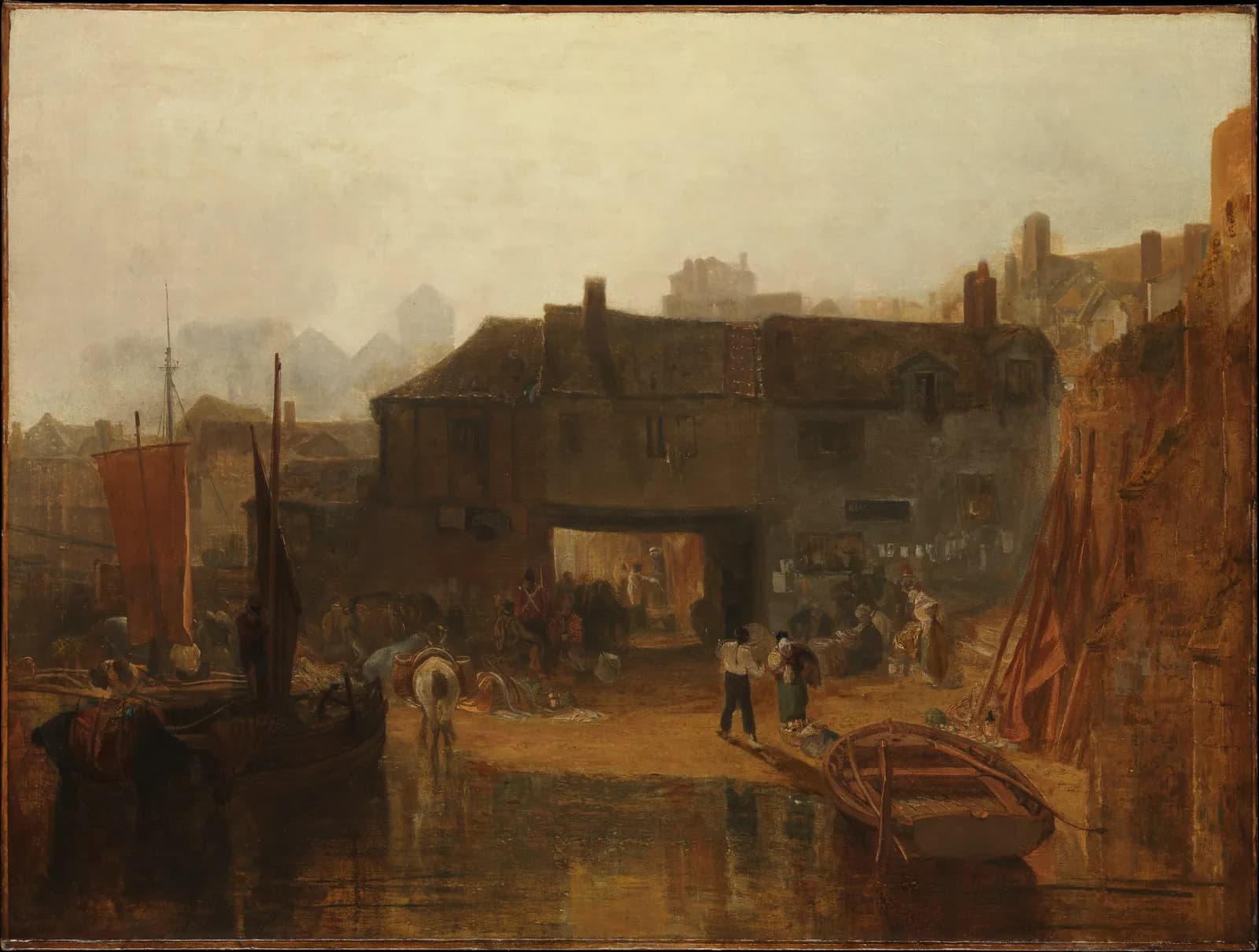 Cultural archive image of “Saltash with the Water Ferry, Cornwall”, catalogued as Paintings, dating to 1811, associated with Cornwall. Medium: Oil on canvas. Dimensions: 35 3/8 x 47 1/2 in.