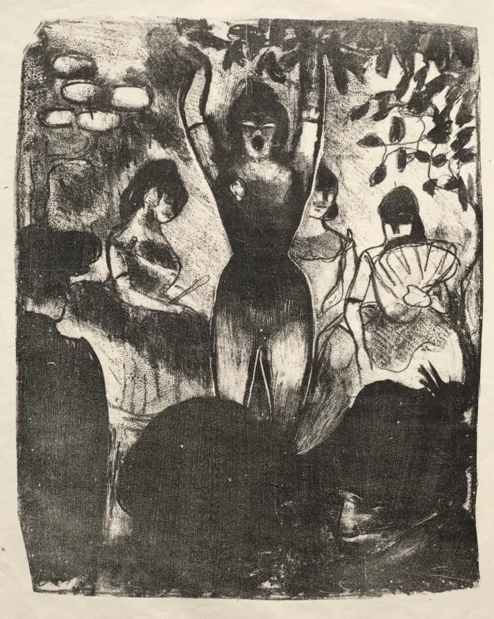 Cultural archive image of “Singer at the Café-Concert”, catalogued as France, 19th century, dating to 1888, printed 1896, associated with France, 19th century.
