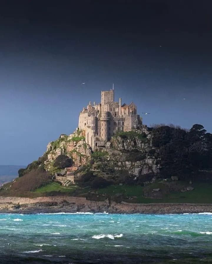Cultural archive image of “St Michael’s Mount is a tidal island off the coast of Marazion in Cornwall, connected t…”, associated with Cornwall.