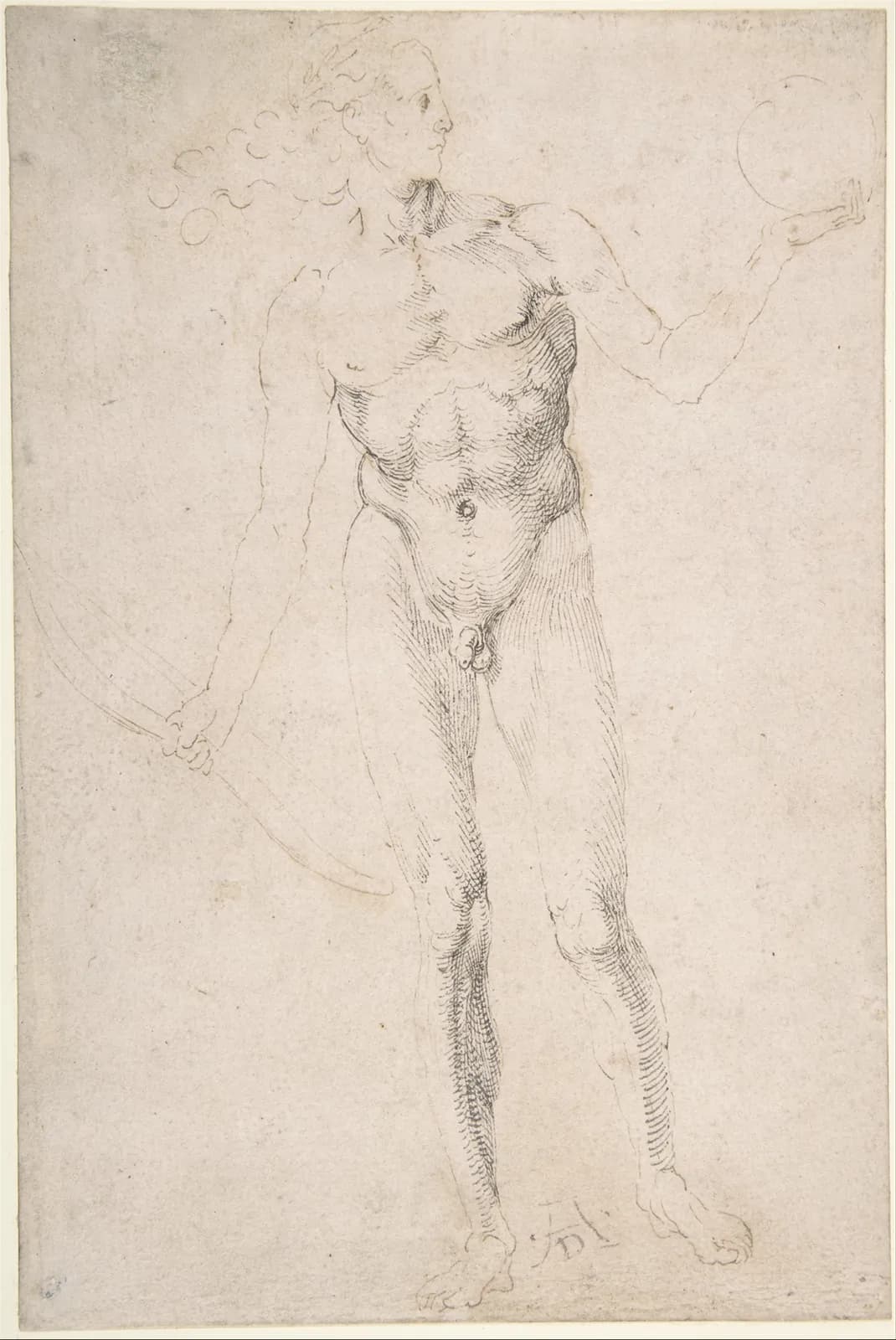 Standing Male Nude Holding a Bow ("Poynter Apollo")
