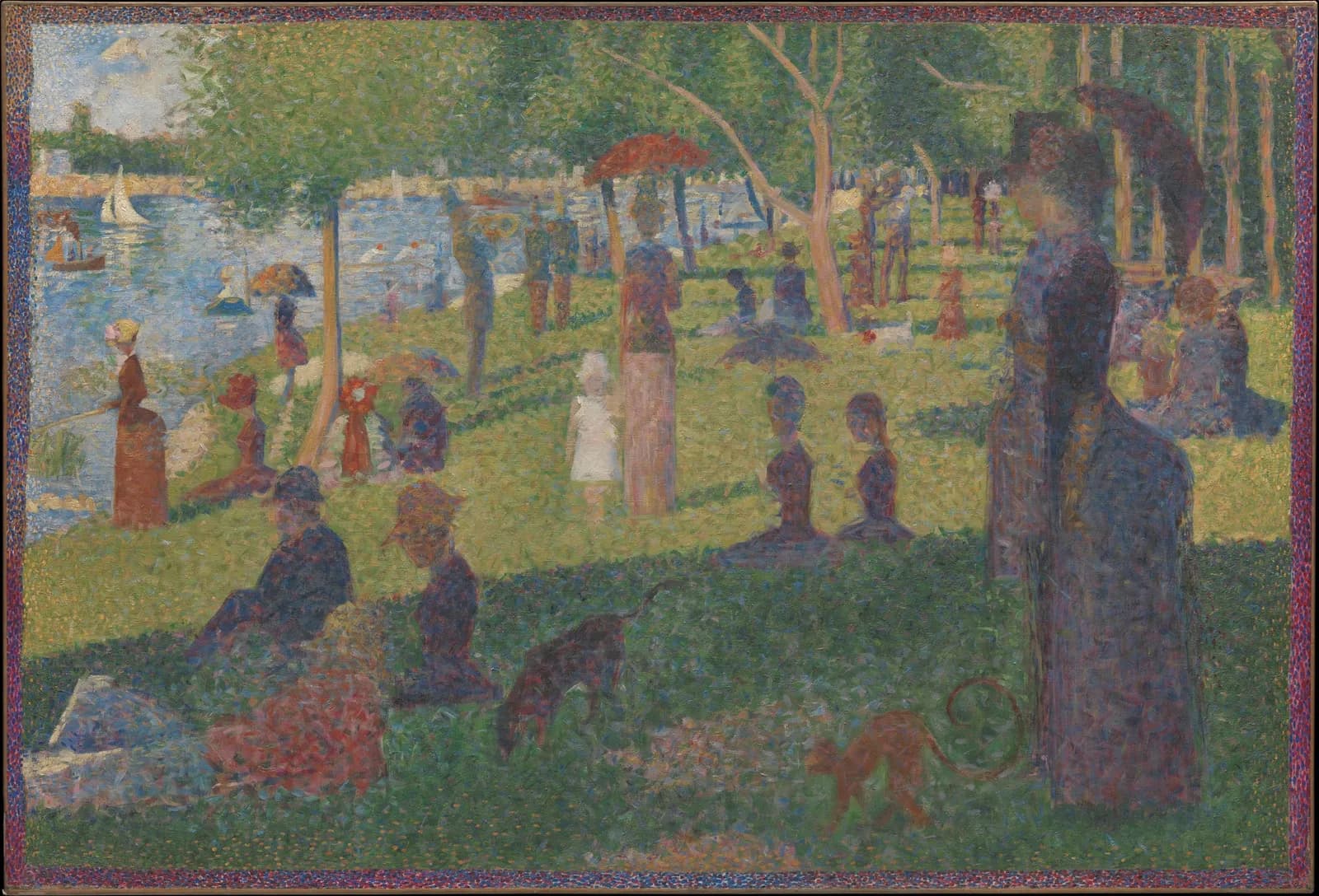 Cultural archive image of “Study for "A Sunday on La Grande Jatte"”, catalogued as Paintings, dating to 1884. Medium: Oil on canvas. Dimensions: 27 3/4 x 41 in.