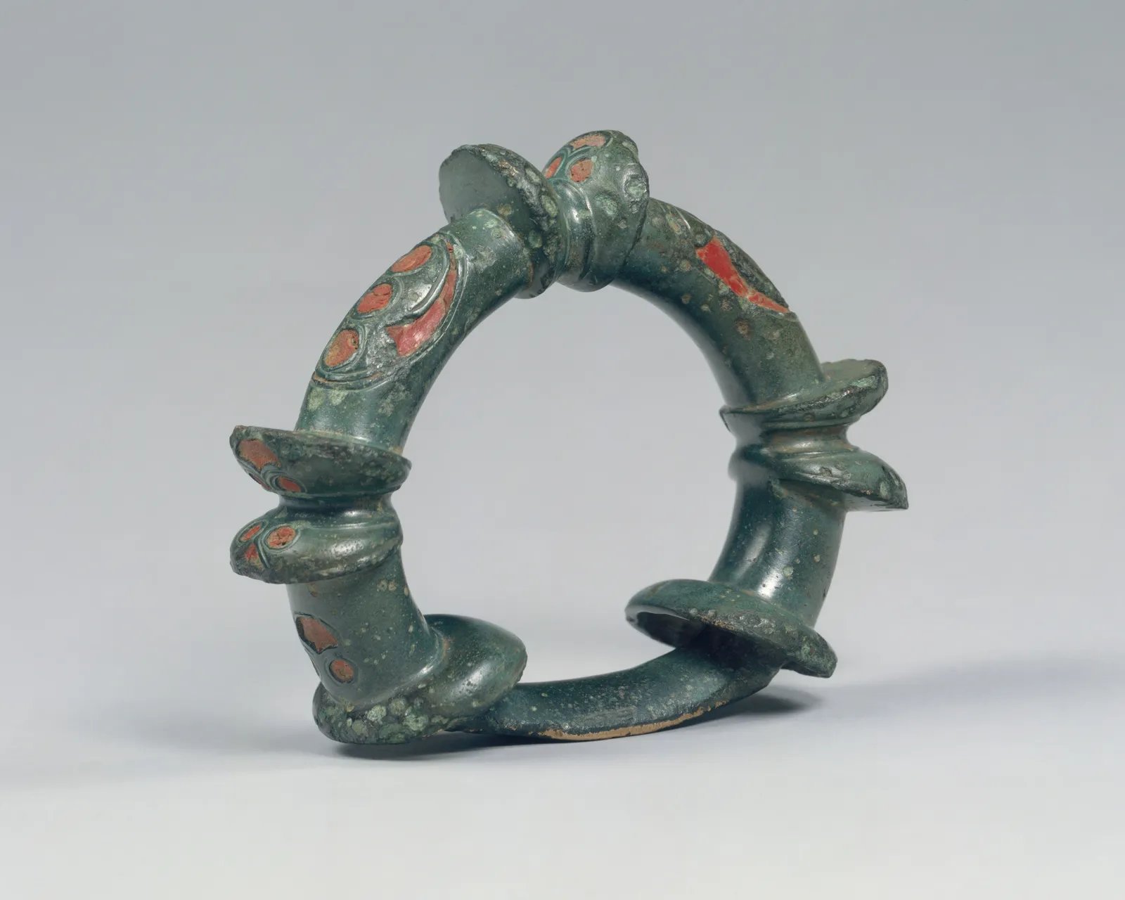 Cultural archive image of “Terret (Rein Guide)”, catalogued as Celtic or Roman, dating to 1–100. Medium: Copper alloy, champlevé enamel.