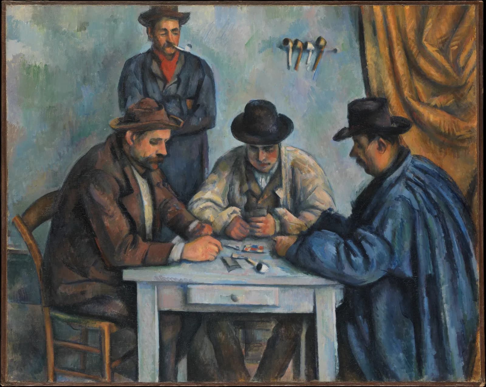 Cultural archive image of “The Card Players”, catalogued as Paintings, dating to 1890–92. Medium: Oil on canvas. Dimensions: 25 3/4 x 32 1/4 in.