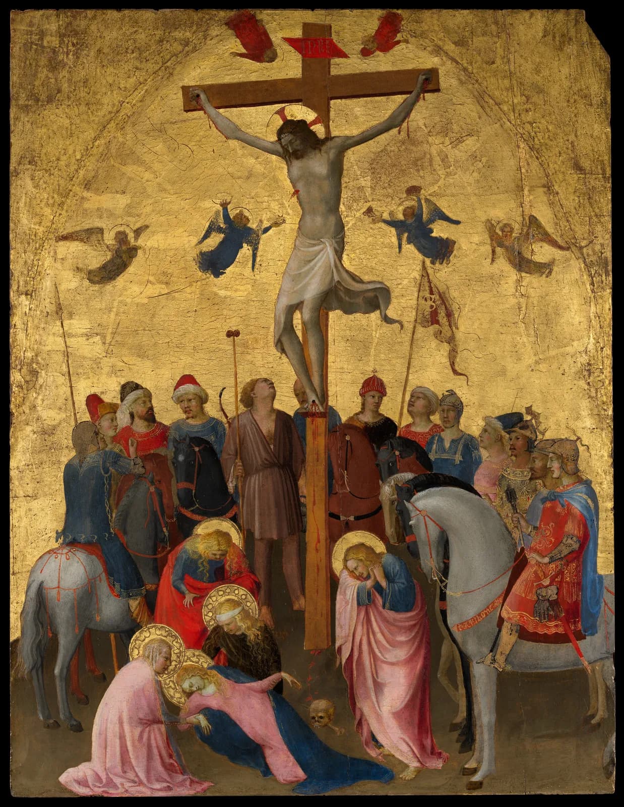 Cultural archive image of “The Crucifixion”, catalogued as Paintings, dating to ca. 1420–23. Medium: Tempera on wood, gold ground.