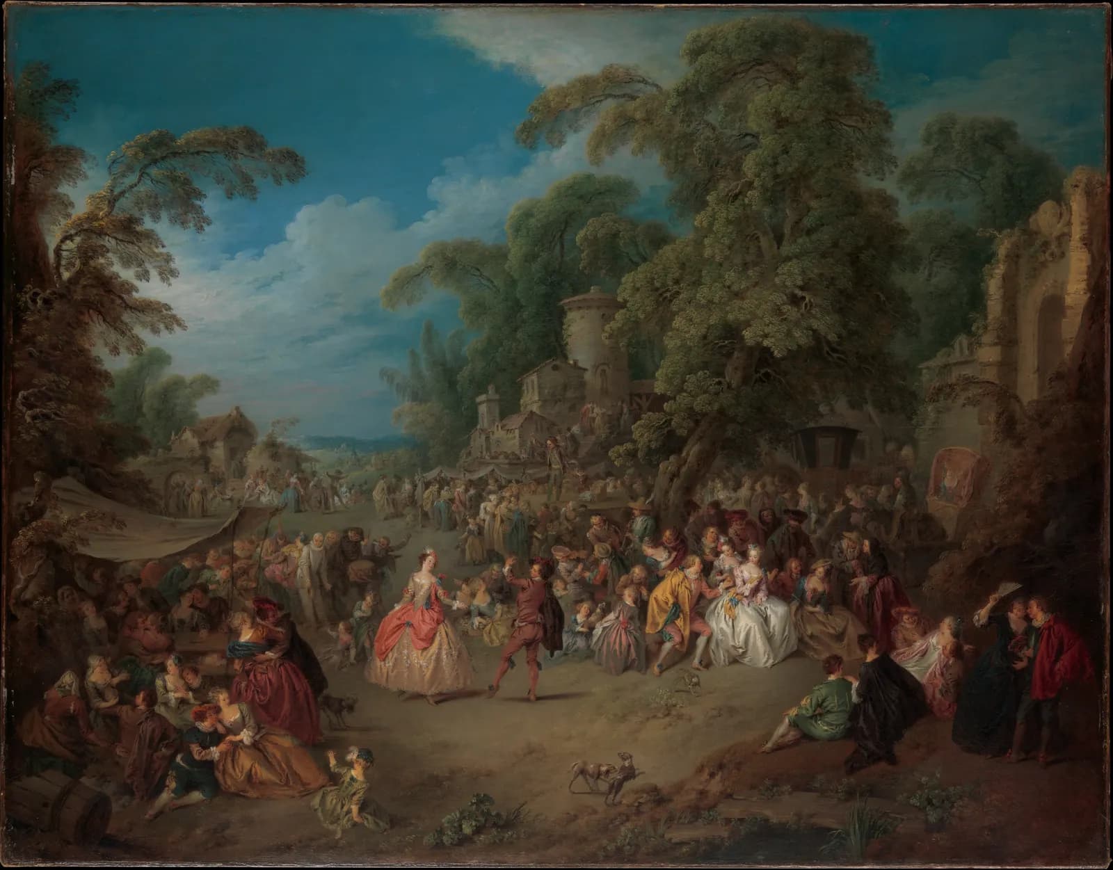 Cultural archive image of “The Fair at Bezons”, catalogued as Paintings, dating to ca. 1733. Medium: Oil on canvas. Dimensions: 42 x 56 in.