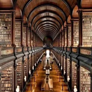 Cultural archive image of “The Long Room at Trinity College Dublin stretches 65 metres and holds 200,000 of the li…”, associated with Ireland.
