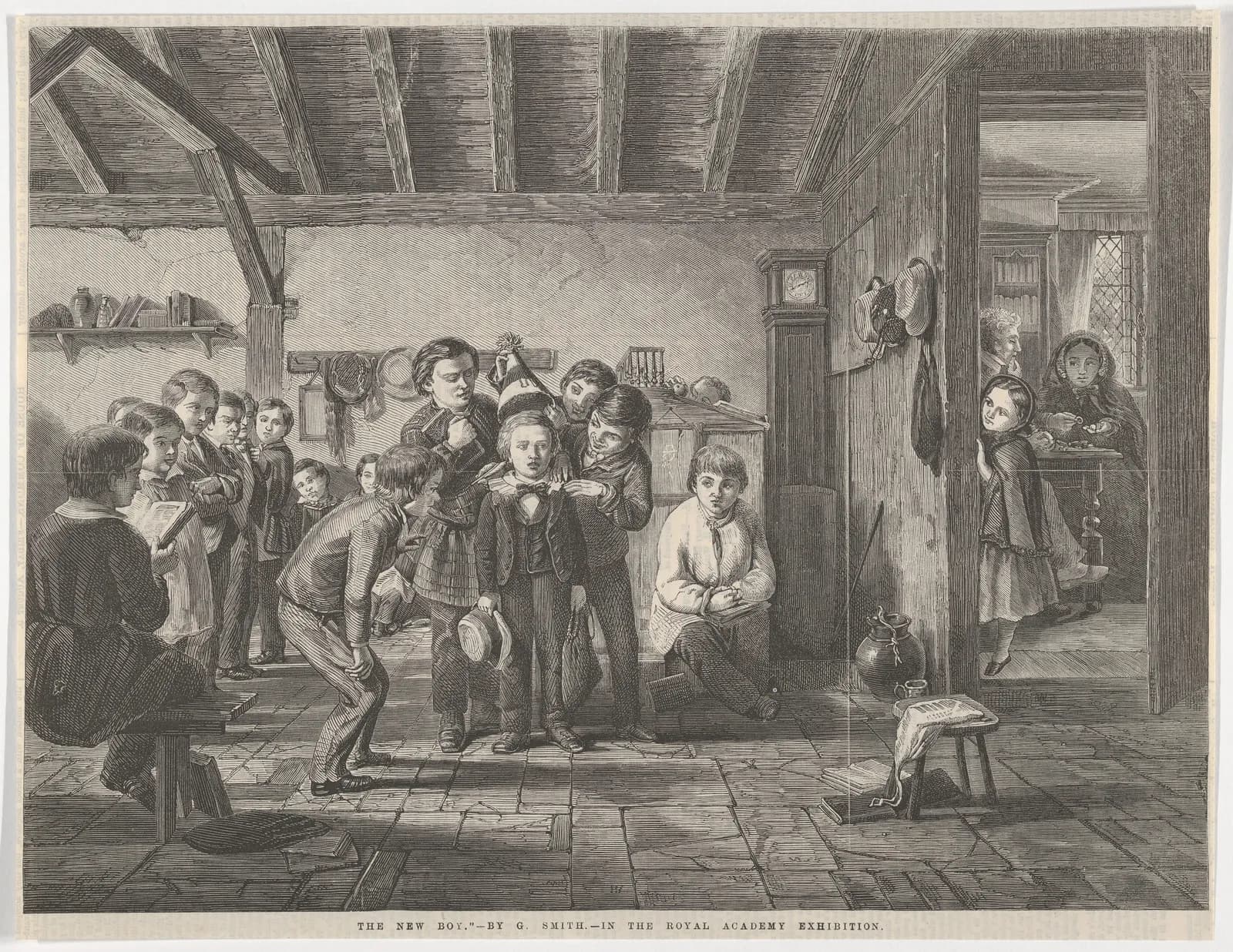 The New Boy, from "Illustrated London News"