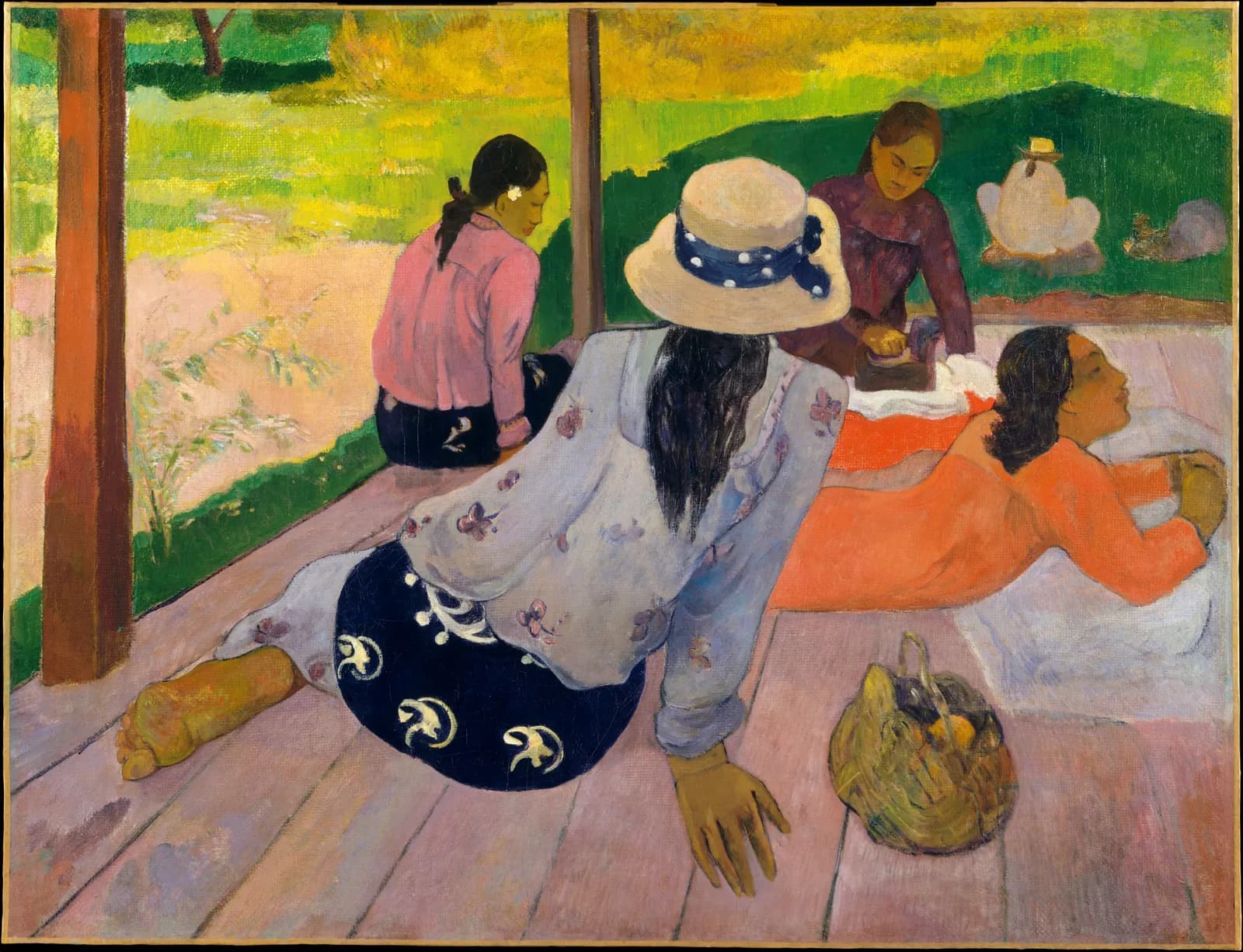 Cultural archive image of “The Siesta”, catalogued as Paintings, dating to ca. 1892–94. Medium: Oil on canvas. Dimensions: 35 x 45 3/4 in.
