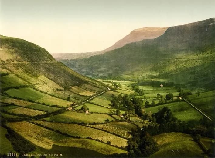 Cultural archive image of “The word glen comes from the Irish gleann, meaning a narrow valley.”, associated with Glendalough.