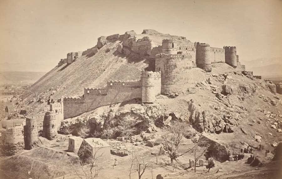 Cultural archive image of “Upper Bala Hissar, from West”, catalogued as Ireland, dating to 1878–80, associated with Ireland. Afghanistan, February 1880: Upper Bala Hissar, from West, 1878–80.