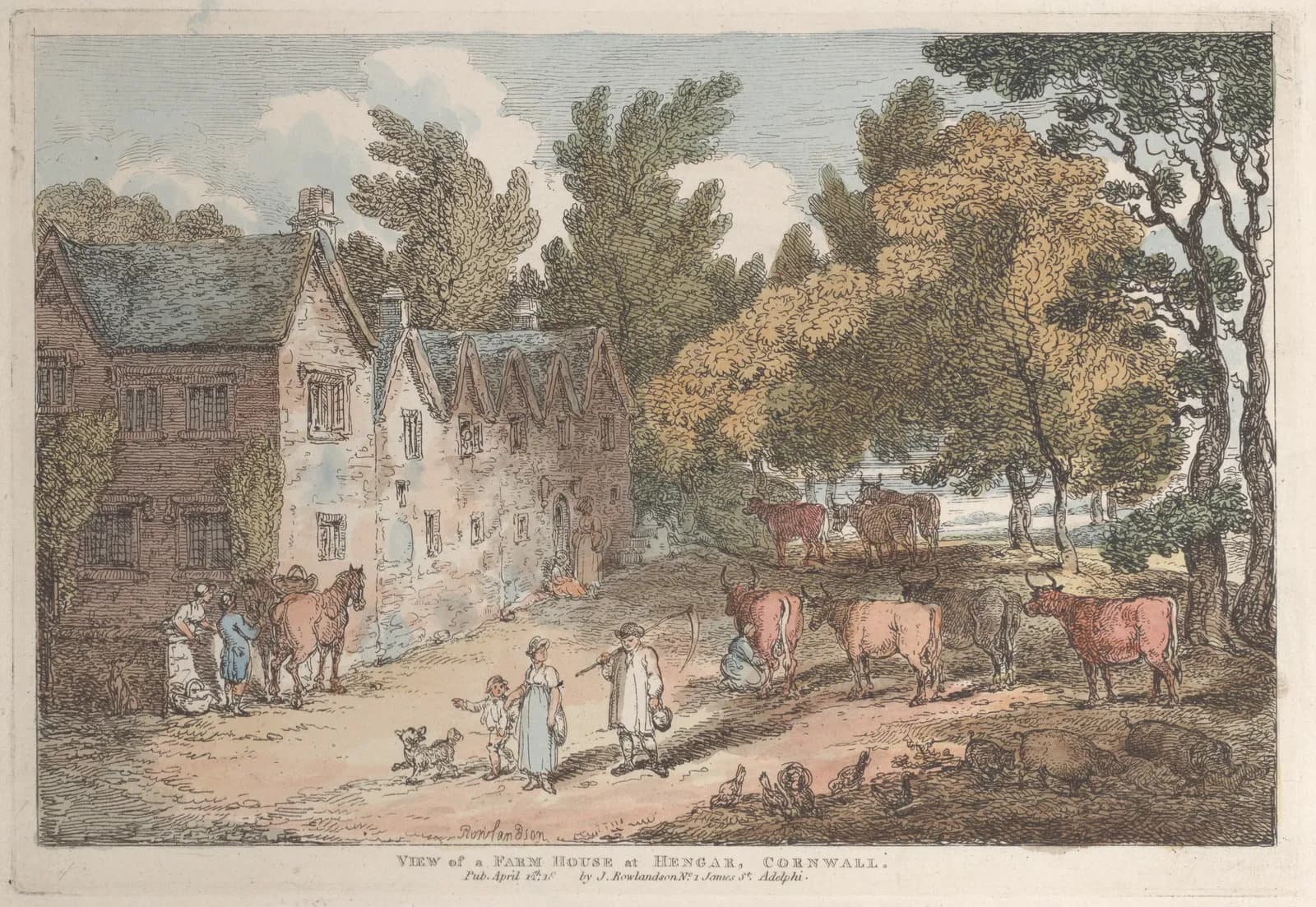 View of a Farm House at Hengar, Cornwall